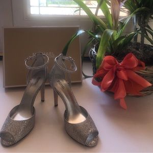 Michael Kors Silver Glitter Mesh Shoe